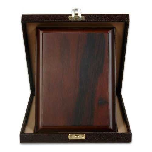 Deri Kutulu Ahşap Plaket 15x20 Dik - 1