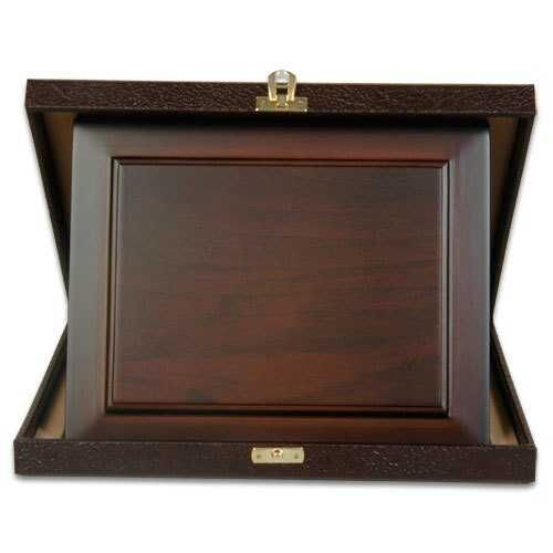 Deri Kutulu Ahşap Plaket 15x20 Yatay - 1