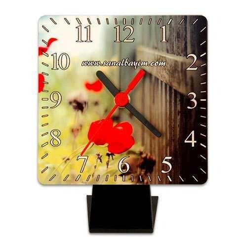 Digitronix HDF Sublimasyon Kare Saat Masaüstü - 