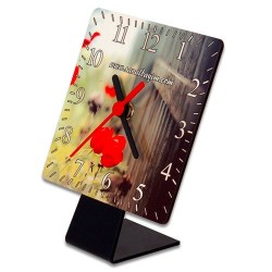 Digitronix HDF Sublimasyon Kare Saat Masaüstü - (1)