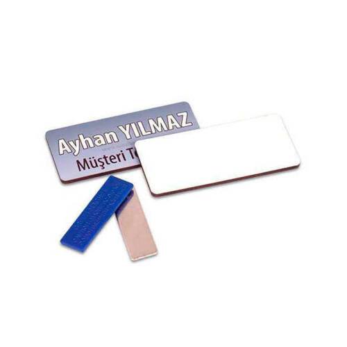 Digitronix HDF Yaka İsimliği Dikdörtgen Mıknatıslı - (1)