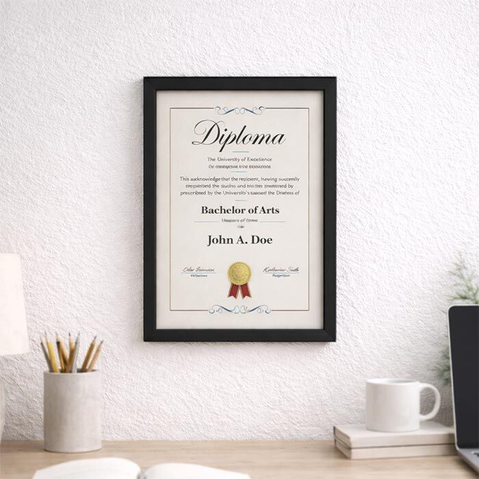 Duvar İçin Siyah Ahşap Fotoğraf Çerçevesi A4 - 2