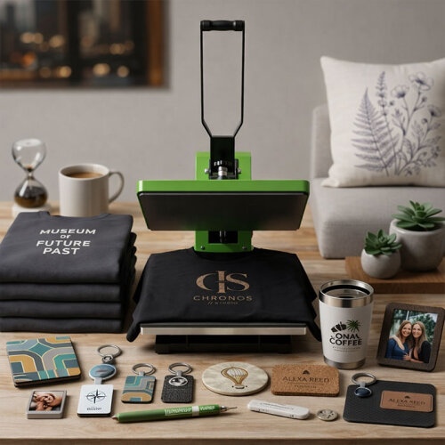 Düz Transfer Baskı Makinası HP3803 38x38cm Yeşil - Digitronix (1)