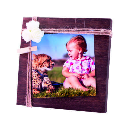 Elit Ahşap mandallı Fotoğraf Çerçevesi Tekli 15x15 - (1)