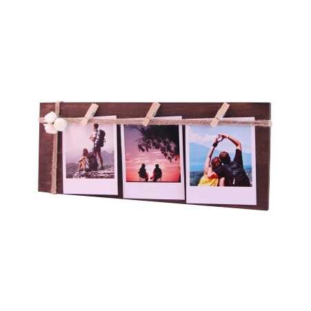 Elit Ahşap mandallı Fotoğraf Çerçevesi Üçlü - 4