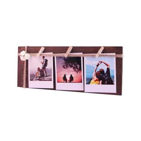 Elit Ahşap mandallı Fotoğraf Çerçevesi Üçlü - 4