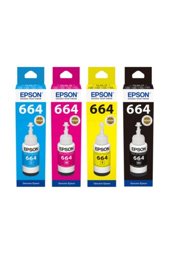 Epson 664 Eko Tank Mürekkep Seti 4 Renk - 1