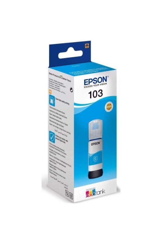 Epson C13T00S24A Eco Tank Mürekkep 103 Cyan - 1