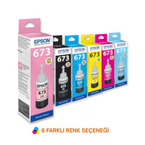 Epson L805 ve L1800 için T673 Orijinal Mürekkepler - EPSON (1)