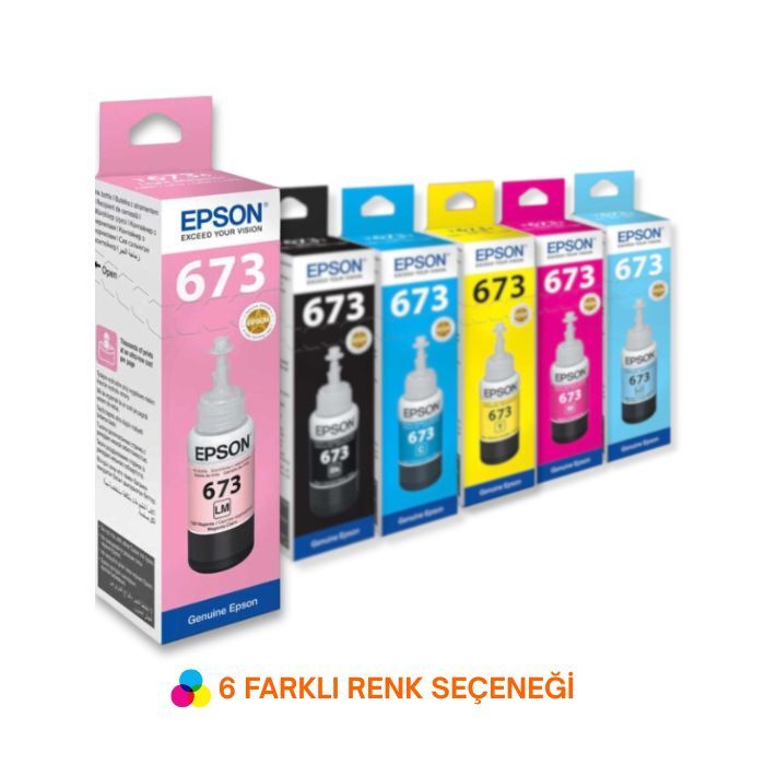Epson L805 ve L1800 için T673 Orijinal Mürekkepler - 2