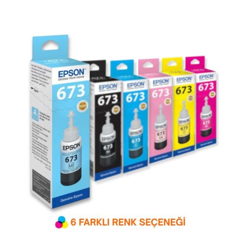 Epson L805 ve L1800 için T673 Orijinal Mürekkepler - 3