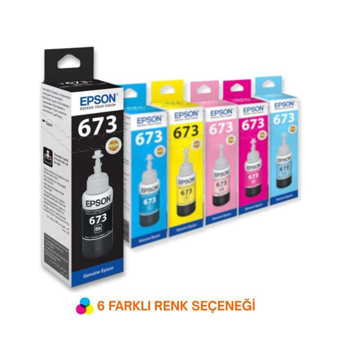 Epson L805 ve L1800 için T673 Orijinal Mürekkepler - 4