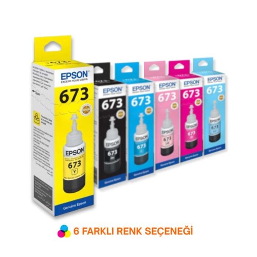 Epson L805 ve L1800 için T673 Orijinal Mürekkepler - 5