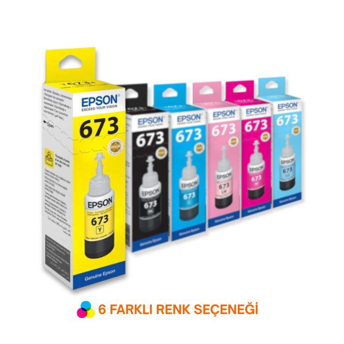 Epson L805 ve L1800 için T673 Orijinal Mürekkepler - 5