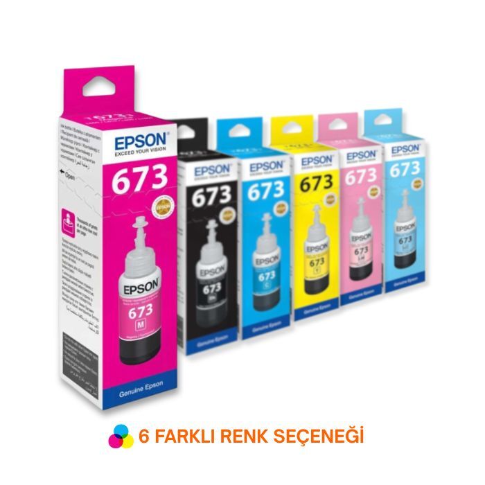 Epson L805 ve L1800 için T673 Orijinal Mürekkepler - 6