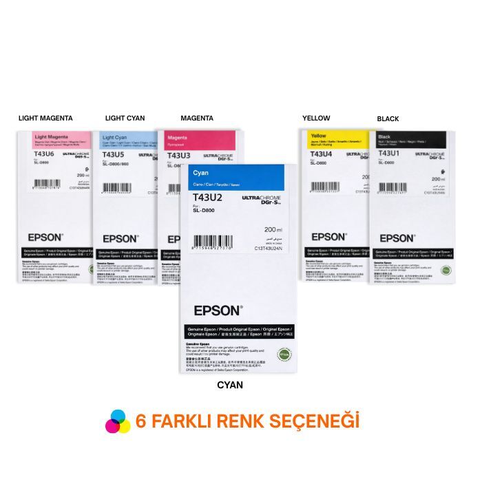Epson Surelab SL-D800 için T43U Orijinal Mürekkep - 2