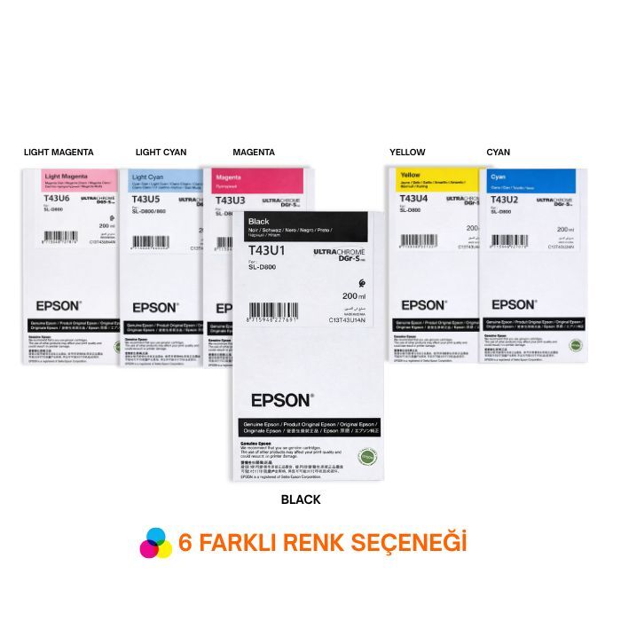 Epson Surelab SL-D800 için T43U Orijinal Mürekkep - 1