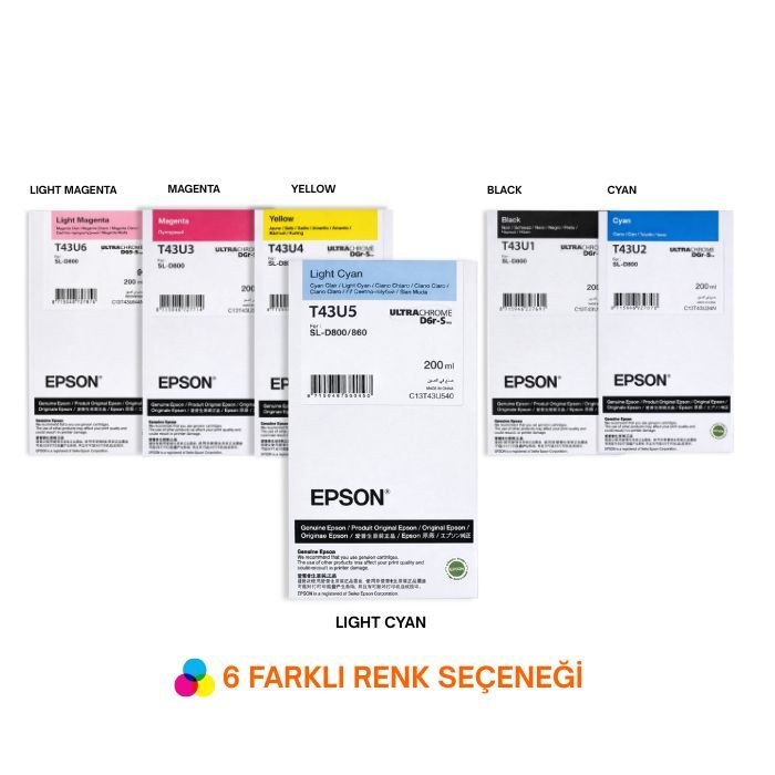 Epson Surelab SL-D800 için T43U Orijinal Mürekkep - 5