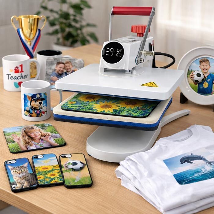 F910 V5 Freesub Combo 5in1 Transfer Baskı Presi - 2