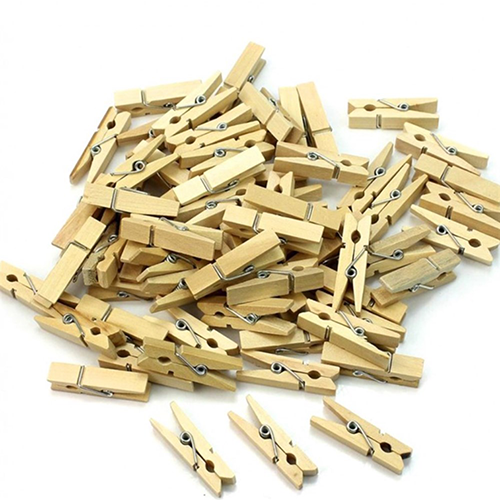 Fotoğraf Asmak İçin Mini Ahşap Mandal 50 Adet - 