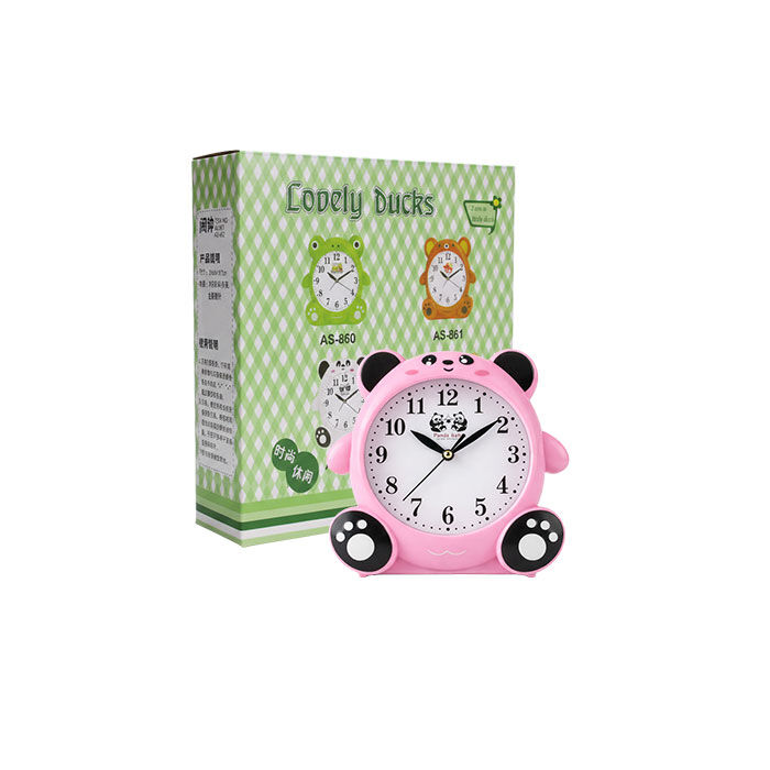 Fotoğraflı Ayıcık Çocuk Odası Saati Pembe - 2