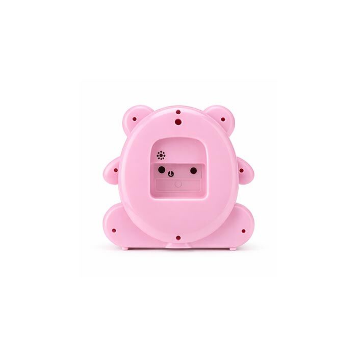 Fotoğraflı Ayıcık Çocuk Odası Saati Pembe - 4