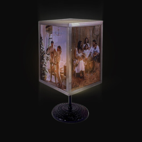 Fotoğraflı Gece Lambası Düz Kare - (1)