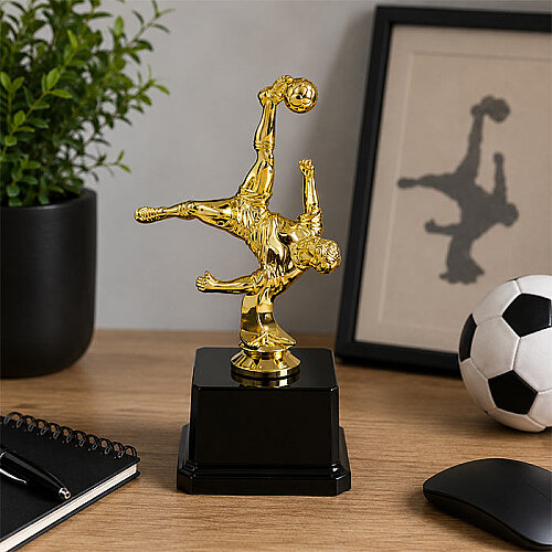 Rövaşata Futbolcu Ödül Kupası Altın - 135mm - 