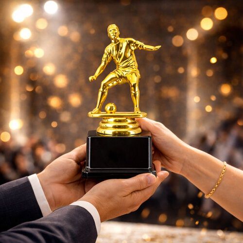 Futbolcu Ödül Kupası Altın - 90mm - 