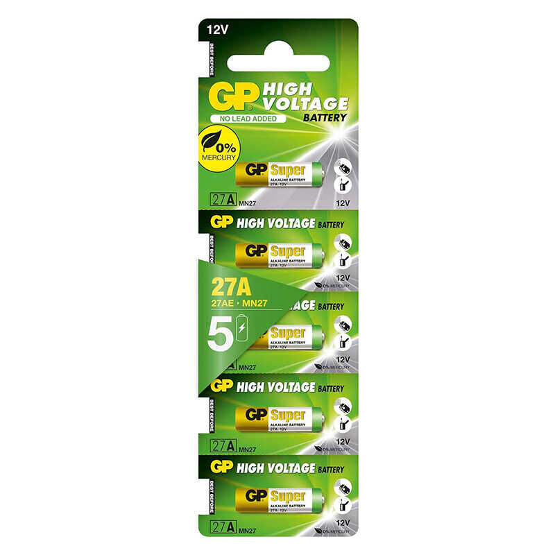 GP 27A 12V Alkalin Pil 5li Blister - 1