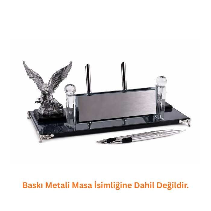 Gümüş Kartal Kristal Masa İsimliği KC1602 - 1