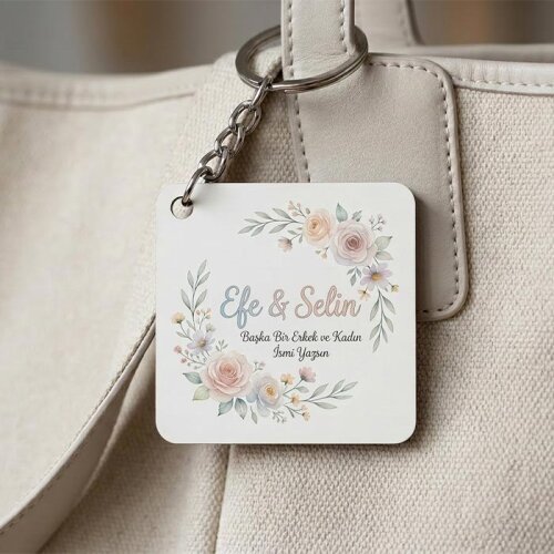 HDF Kare Anahtarlık Tek Taraflı 5cmx5cm - 