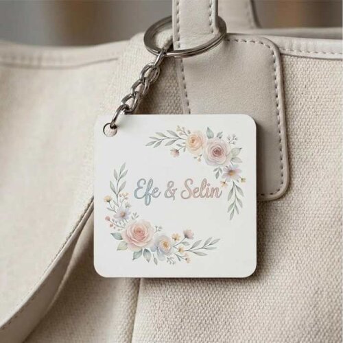 HDF Kare Anahtarlık Tek Taraflı 5cmx5cm - 