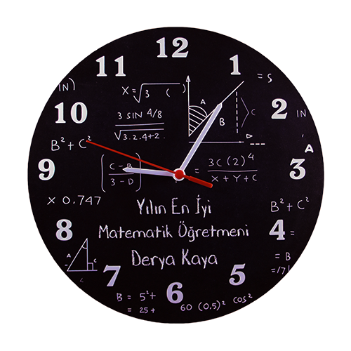 Sublimasyon Duvar Saati Yuvarlak 27cm Eko Ahşap - 