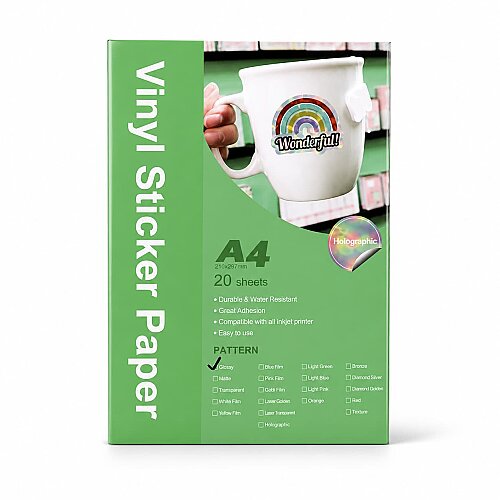 İnkjet Holografik Sticker Etiket A4/20 - 