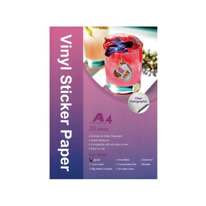 İnkjet Holografik Sticker Etiket A4/20 - 1