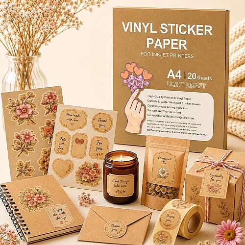 İnkjet Kraft Sticker Etiket - 