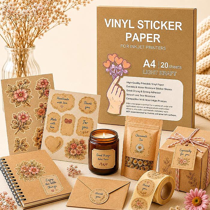 İnkjet Kraft Sticker Etiket - 1