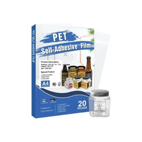 İnkjet Şeffaf PET Sticker Etiket Waterproof A4/20 - (1)