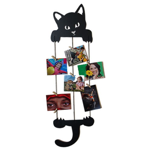 İpli Mandallı Fotoğraf Çerçeve Yaramaz Kedi - 1