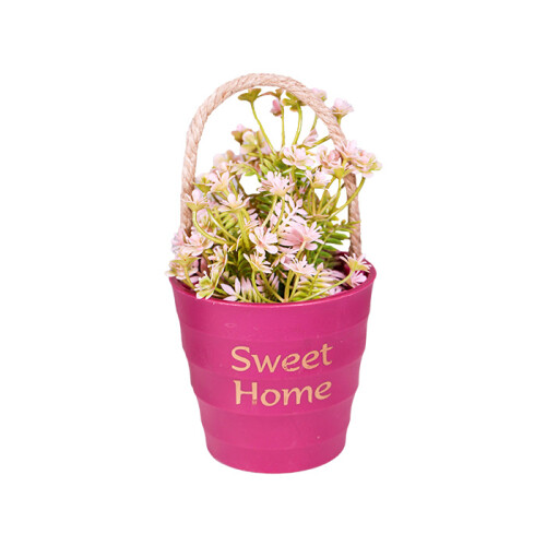 İpli Saksıda Çiçek Demeti Hediye - 2