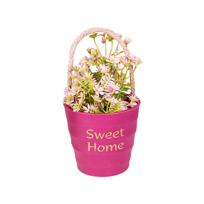 İpli Saksıda Çiçek Demeti Hediye - 2