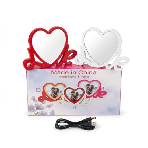 Işıklı Love Kalp Fotoğraf Çerçeveleri - 4