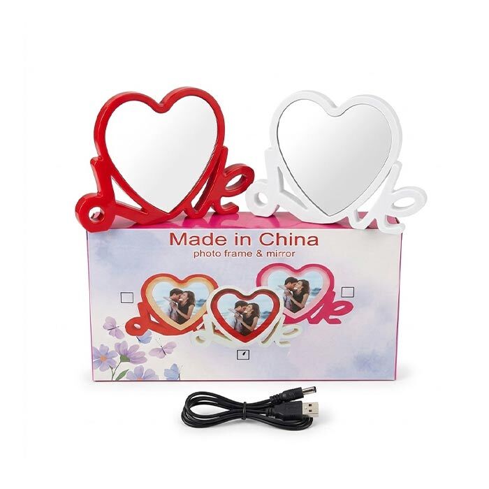 Işıklı Love Kalp Fotoğraf Çerçeveleri - 4