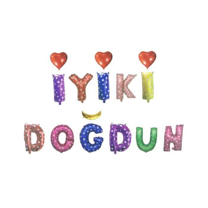 İyiki Doğdun Folyo Balon Seti - 40x270cm - 2