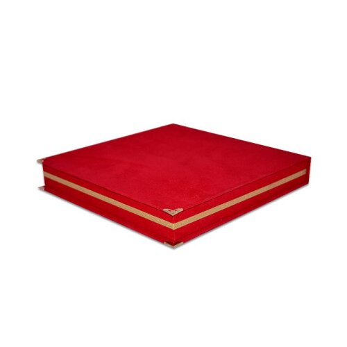 Kadife Tabak Plaket Kutuları - Kırmızı - 5