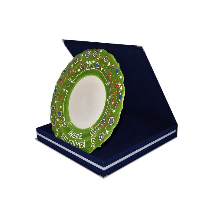 Kadife Tabak Plaket Kutuları - Lacivert - 4