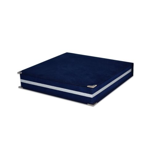 Kadife Tabak Plaket Kutuları - Lacivert - 6