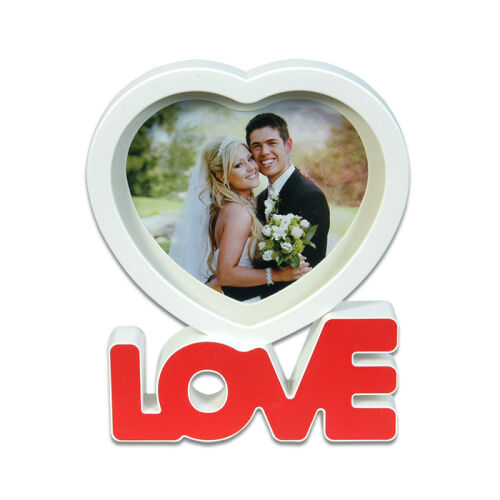 Kalpli Love Yazılı Ledli Çerçeve 7734-2 Renkli - 