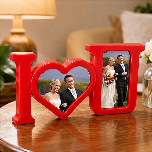 Sihirli Ayna I Love You Çerçeve Düğmeli USB 7734-4 - sanalbayim